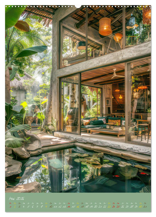 Dschungelbehausungen - Traumhaft exotisch (CALVENDO Wandkalender 2026)