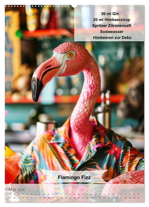 Tierisch leckere Cocktailrezepte (CALVENDO Premium Wandkalender 2026)