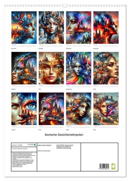Ikonische Gesichtsmetropolen (CALVENDO Wandkalender 2026)