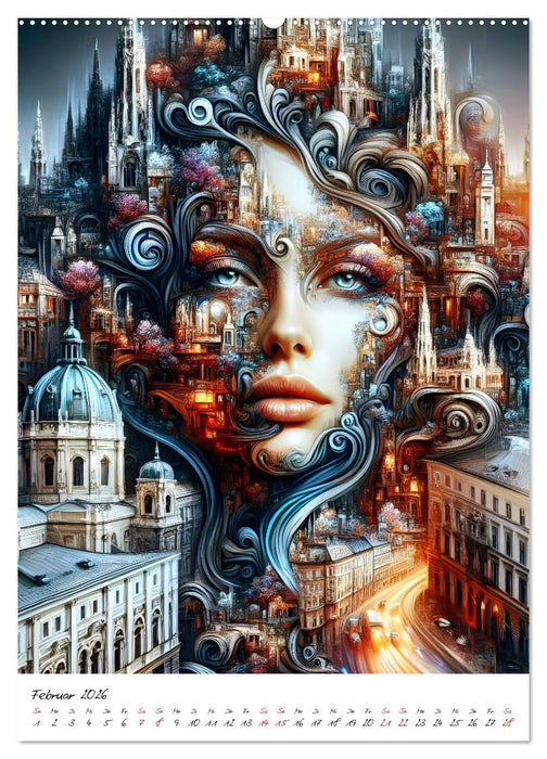 Ikonische Gesichtsmetropolen (CALVENDO Wandkalender 2026)