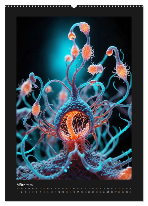 Leuchtende Mikrokosmen (CALVENDO Wandkalender 2026)