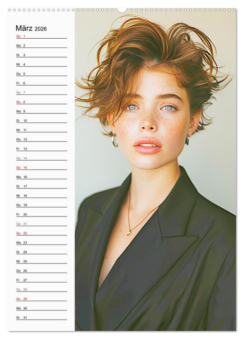 Kurzhaarschnitte. Zeitlose und schöne Schnitte für kurze Haare (CALVENDO Premium Wandkalender 2026)