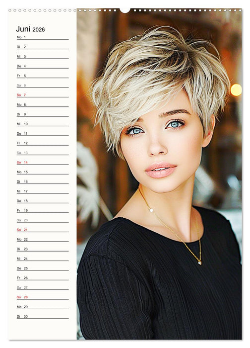 Kurzhaarschnitte. Zeitlose und schöne Schnitte für kurze Haare (CALVENDO Premium Wandkalender 2026)