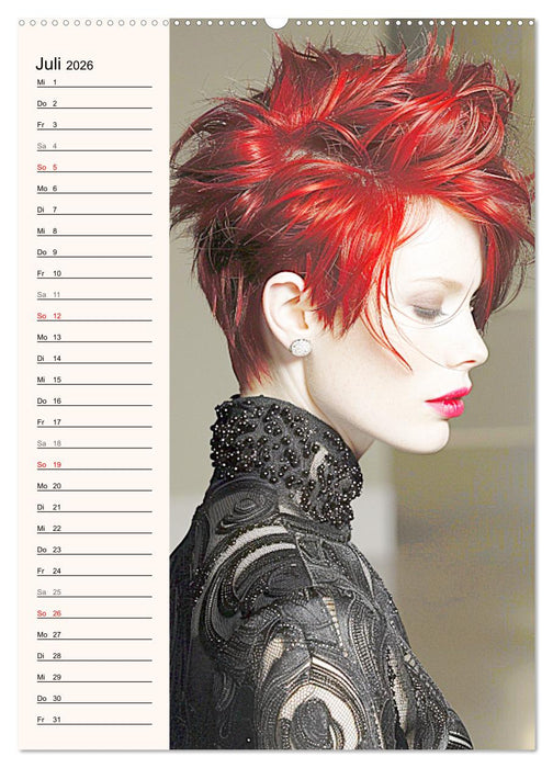 Kurzhaarschnitte. Zeitlose und schöne Schnitte für kurze Haare (CALVENDO Premium Wandkalender 2026)