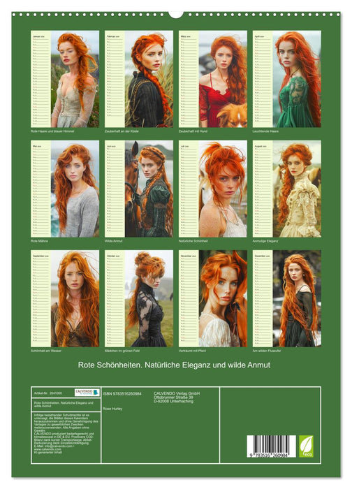 Rote Schönheiten. Natürliche Eleganz und wilde Anmut (CALVENDO Premium Wandkalender 2026)