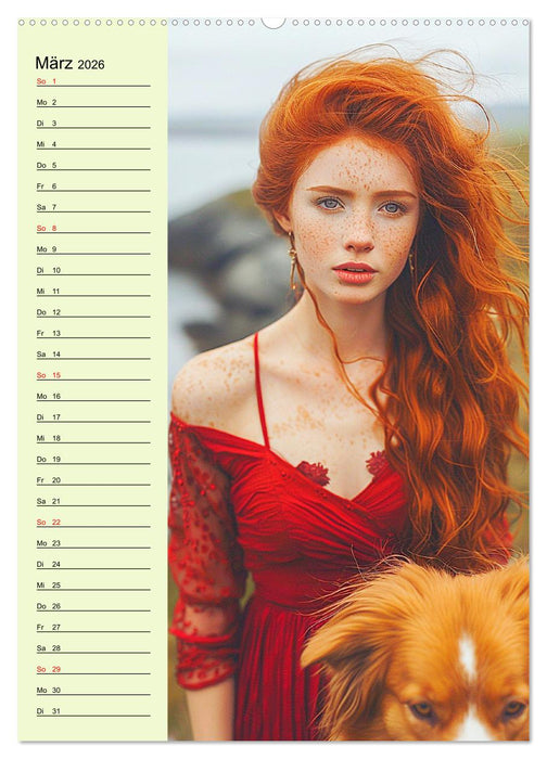 Rote Schönheiten. Natürliche Eleganz und wilde Anmut (CALVENDO Premium Wandkalender 2026)