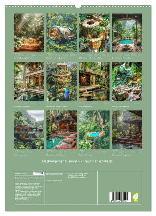 Dschungelbehausungen - Traumhaft exotisch (CALVENDO Premium Wandkalender 2026)