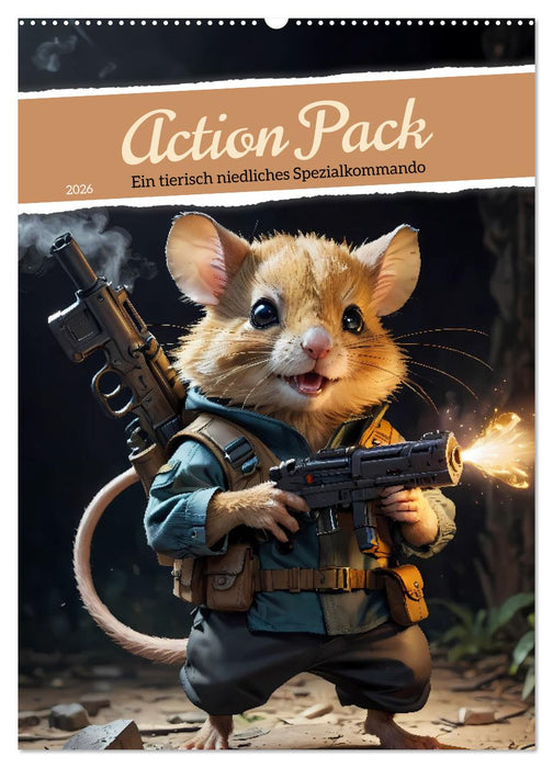 Action Pack - Ein tierisch niedliches Spezialkommando (CALVENDO Wandkalender 2026)