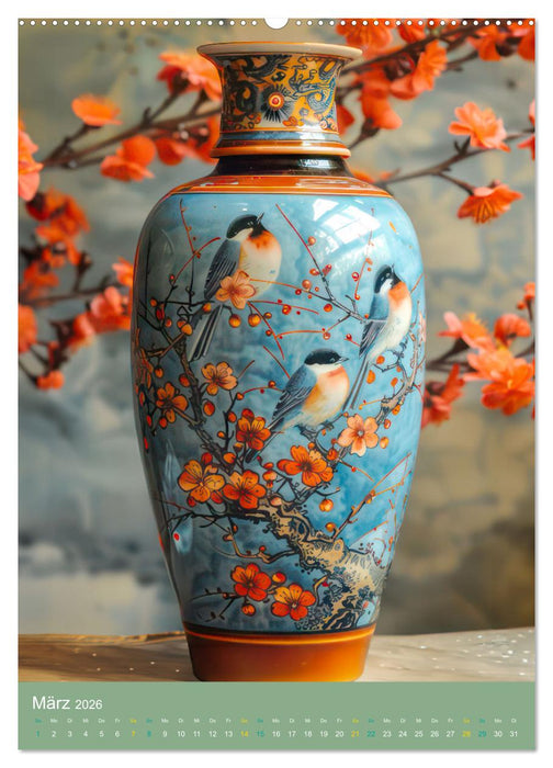 Fantasievasen - Asiatischer Stil (CALVENDO Wandkalender 2026)