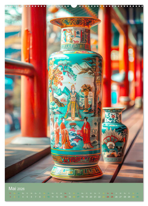 Fantasievasen - Asiatischer Stil (CALVENDO Wandkalender 2026)