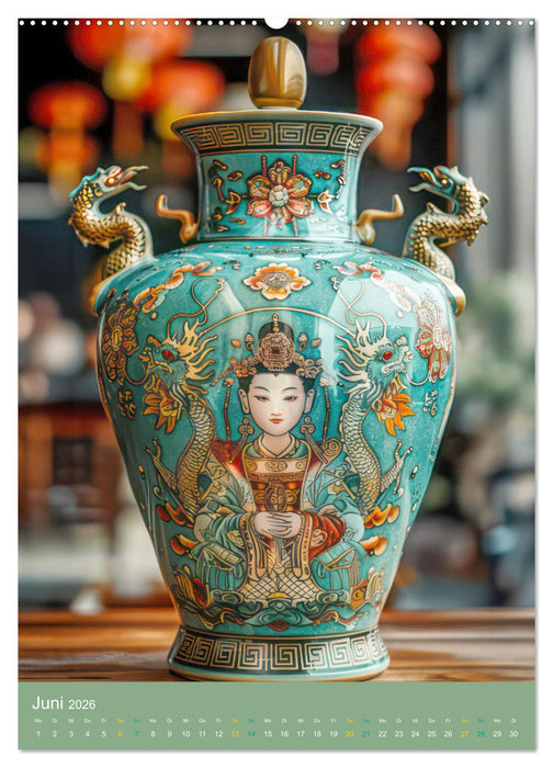 Fantasievasen - Asiatischer Stil (CALVENDO Wandkalender 2026)