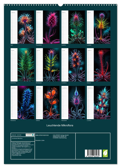 Leuchtende Mikroflora (CALVENDO Premium Wandkalender 2026)