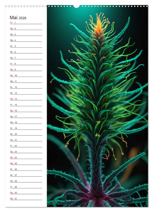 Leuchtende Mikroflora (CALVENDO Premium Wandkalender 2026)