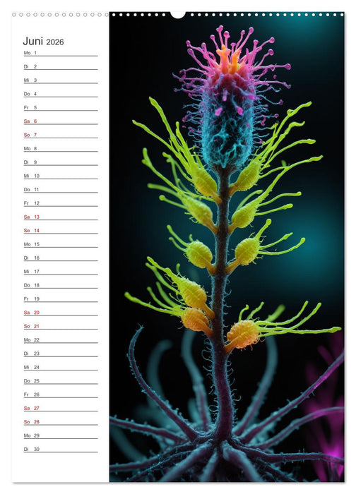 Leuchtende Mikroflora (CALVENDO Premium Wandkalender 2026)