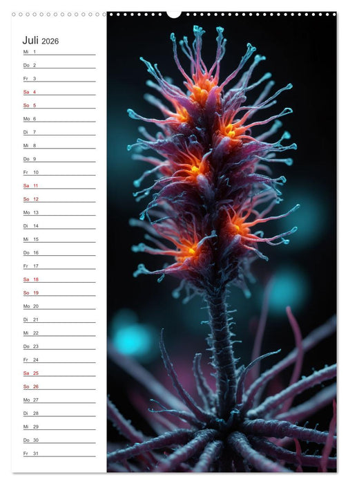 Leuchtende Mikroflora (CALVENDO Premium Wandkalender 2026)