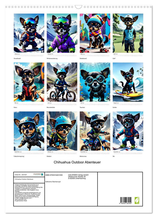Chihuahua Outdoor Abenteuer (CALVENDO Wandkalender 2026)