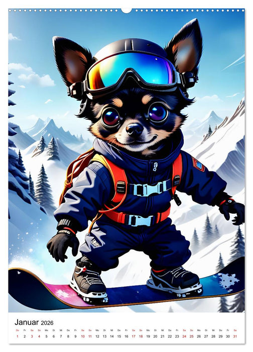 Chihuahua Outdoor Abenteuer (CALVENDO Wandkalender 2026)