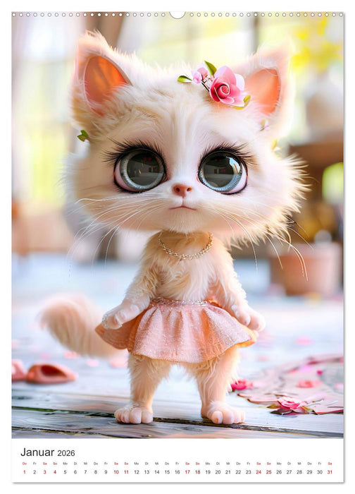 Kuschelige Kätzchen - Katzen mit großem Augenaufschlag (CALVENDO Wandkalender 2026)