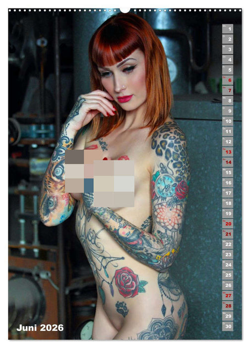 Beauty Tattoo Girls (CALVENDO Premium Wandkalender 2026)