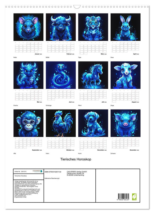 Tierisches Horoskop (CALVENDO Wandkalender 2026)