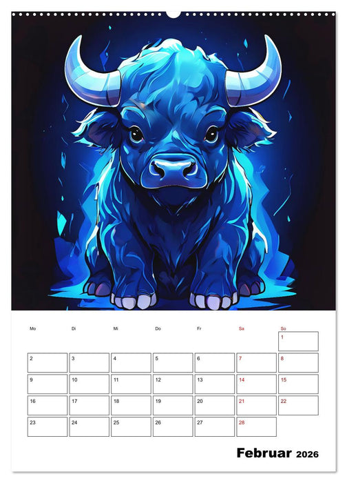 Tierisches Horoskop (CALVENDO Wandkalender 2026)