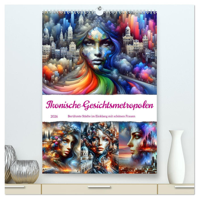 Ikonische Gesichtsmetropolen (CALVENDO Premium Wandkalender 2026)
