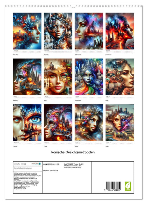 Ikonische Gesichtsmetropolen (CALVENDO Premium Wandkalender 2026)