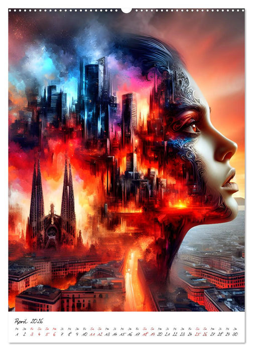 Ikonische Gesichtsmetropolen (CALVENDO Premium Wandkalender 2026)