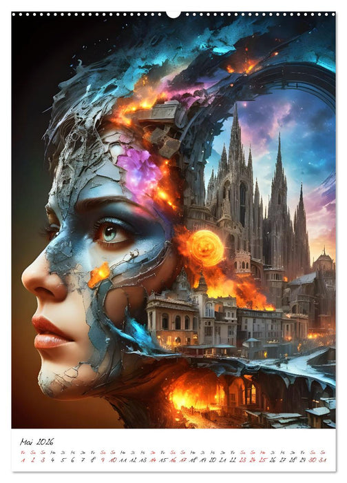 Ikonische Gesichtsmetropolen (CALVENDO Premium Wandkalender 2026)