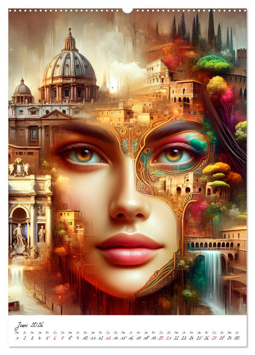 Ikonische Gesichtsmetropolen (CALVENDO Premium Wandkalender 2026)