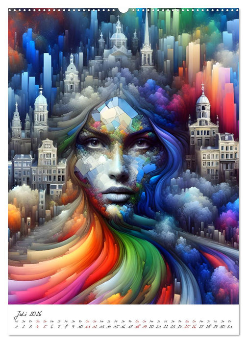 Ikonische Gesichtsmetropolen (CALVENDO Premium Wandkalender 2026)