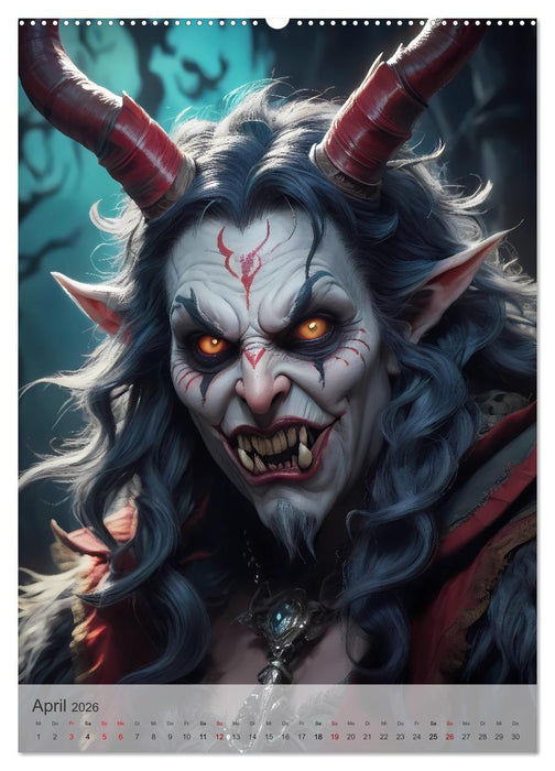 Kreaturen der Dunkelheit - Legendäre Albträume (CALVENDO Premium Wandkalender 2026)