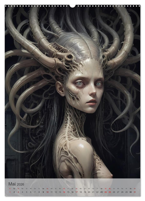 Kreaturen der Dunkelheit - Legendäre Albträume (CALVENDO Premium Wandkalender 2026)
