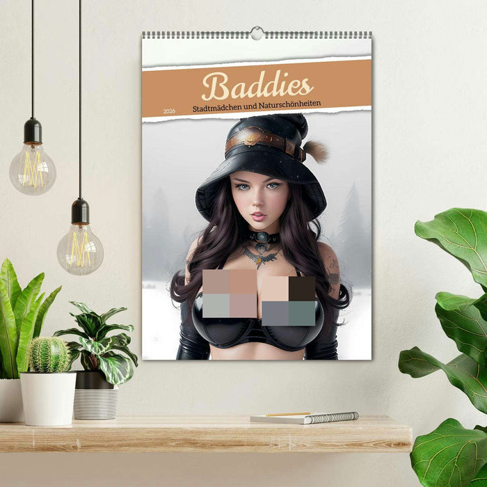 Baddies - Stadtmädchen und Naturschönheiten (CALVENDO Wandkalender 2026)