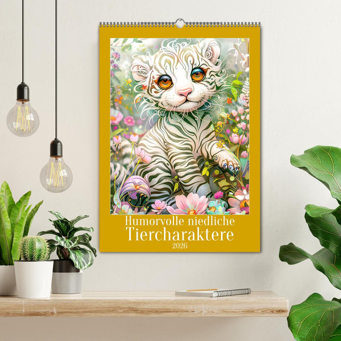 Humorvolle niedliche Tiercharaktere (CALVENDO Wandkalender 2026)