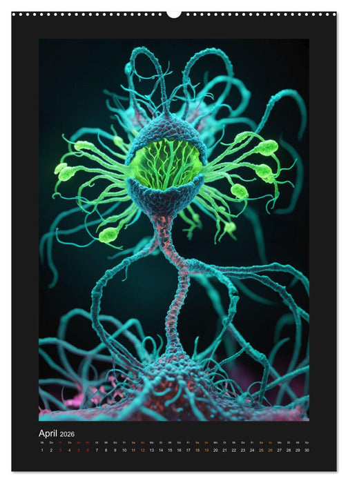 Leuchtende Mikrokosmen (CALVENDO Premium Wandkalender 2026)
