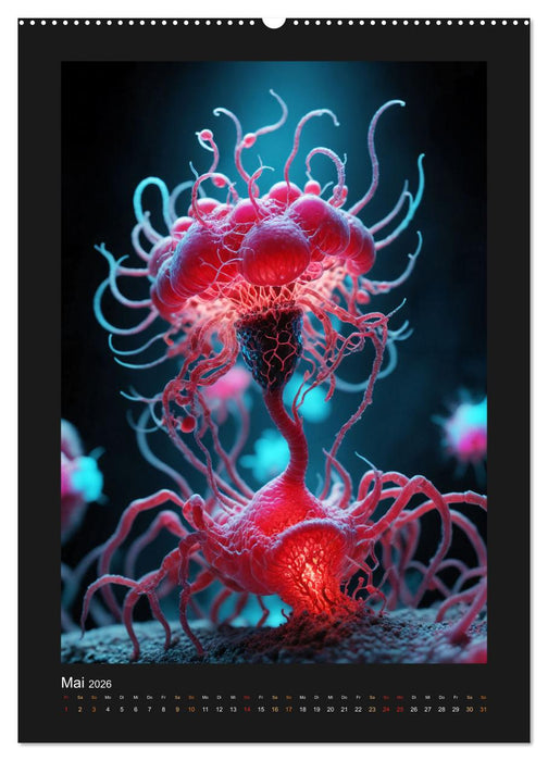 Leuchtende Mikrokosmen (CALVENDO Premium Wandkalender 2026)