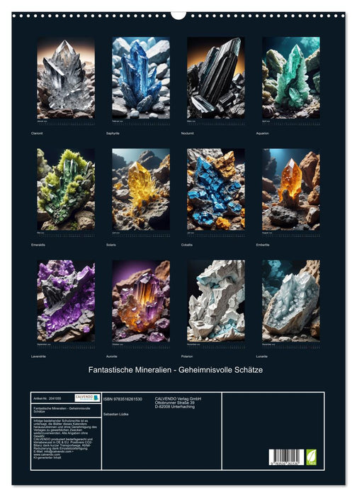 Fantastische Mineralien - Geheimnisvolle Schätze (CALVENDO Wandkalender 2026)