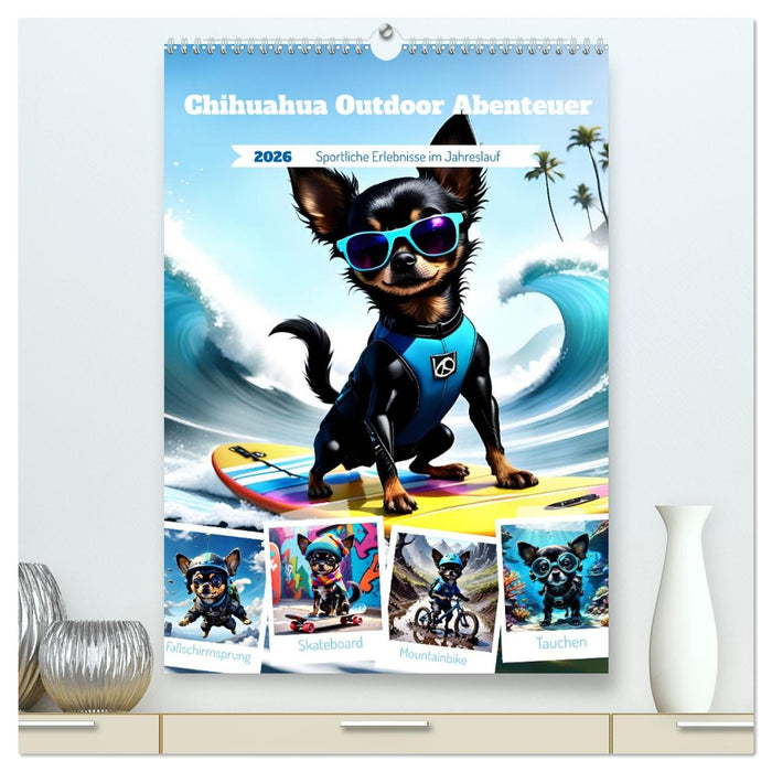 Chihuahua Outdoor Abenteuer (CALVENDO Premium Wandkalender 2026)