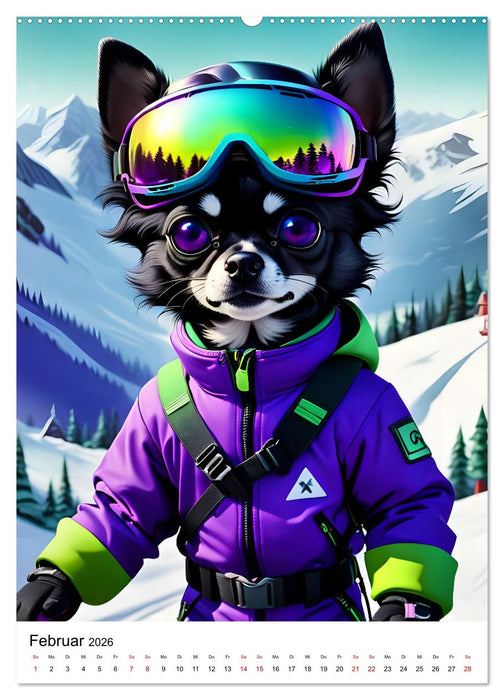 Chihuahua Outdoor Abenteuer (CALVENDO Premium Wandkalender 2026)