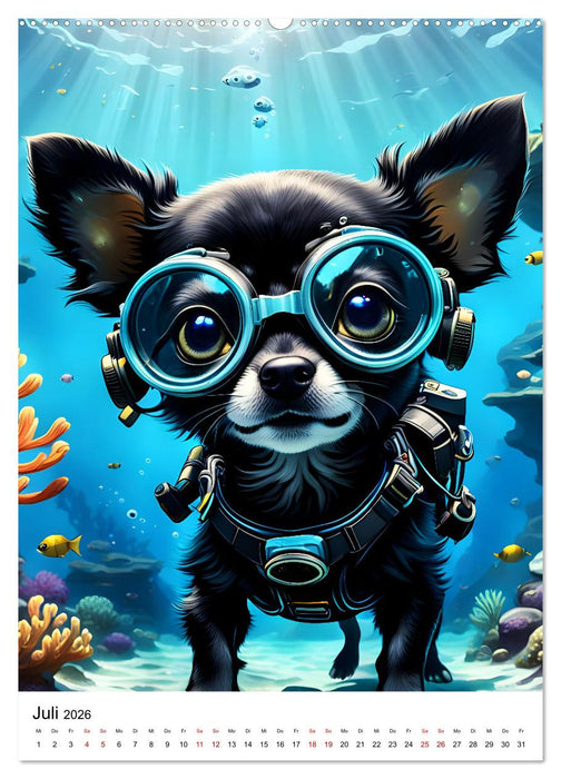 Chihuahua Outdoor Abenteuer (CALVENDO Premium Wandkalender 2026)