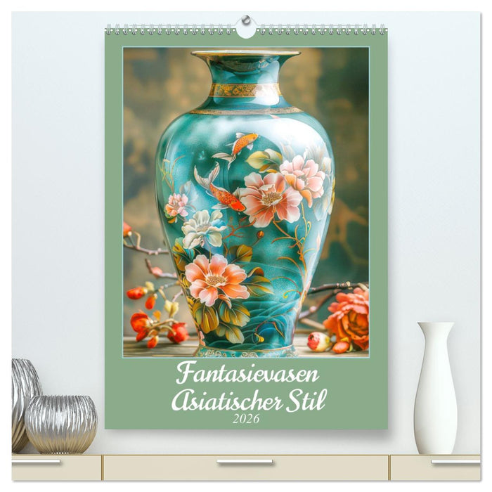Fantasievasen - Asiatischer Stil (CALVENDO Premium Wandkalender 2026)