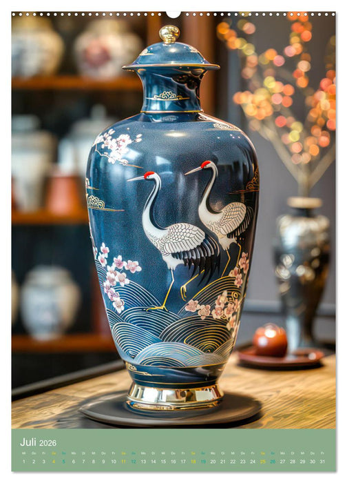 Fantasievasen - Asiatischer Stil (CALVENDO Premium Wandkalender 2026)