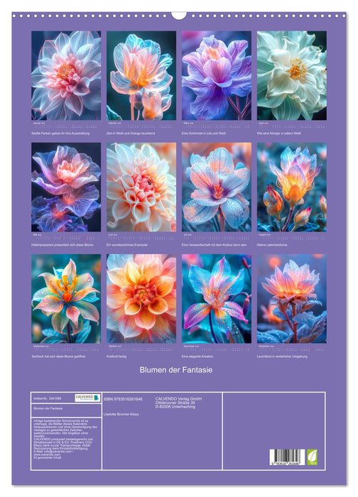 Blumen der Fantasie (CALVENDO Wandkalender 2026)