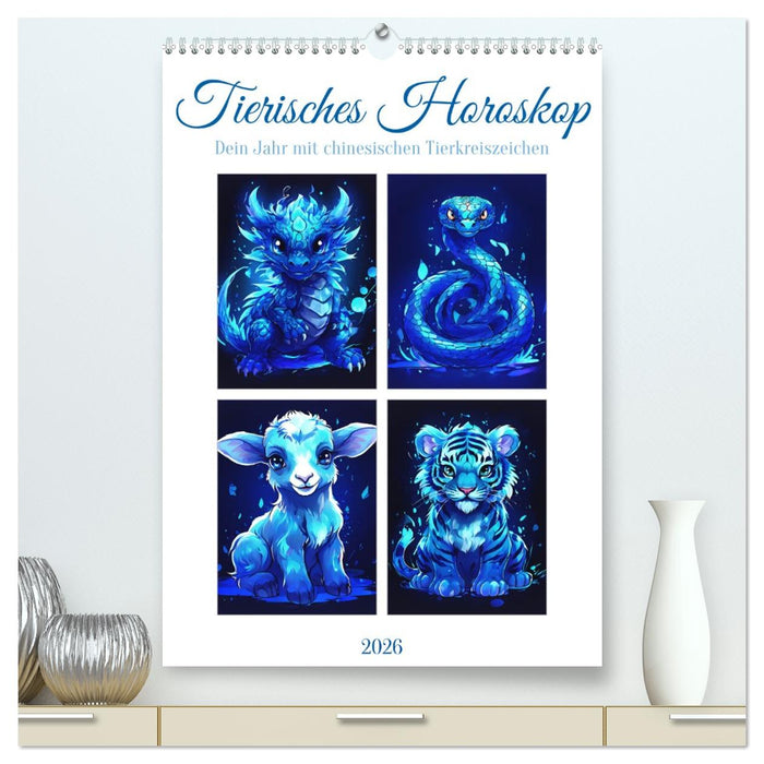 Tierisches Horoskop (CALVENDO Premium Wandkalender 2026)