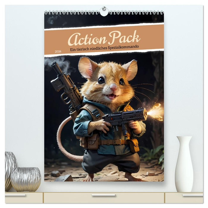 Action Pack - Ein tierisch niedliches Spezialkommando (CALVENDO Premium Wandkalender 2026)