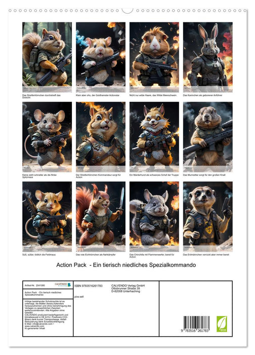 Action Pack - Ein tierisch niedliches Spezialkommando (CALVENDO Premium Wandkalender 2026)
