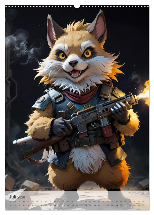 Action Pack - Ein tierisch niedliches Spezialkommando (CALVENDO Premium Wandkalender 2026)