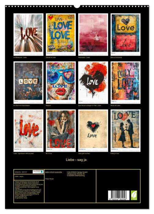 Liebe - sag ja (CALVENDO Premium Wandkalender 2026)