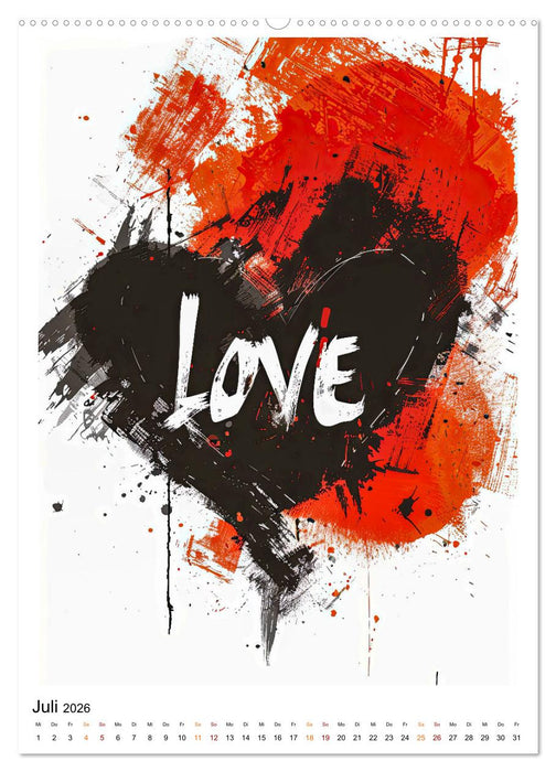 Liebe - sag ja (CALVENDO Premium Wandkalender 2026)